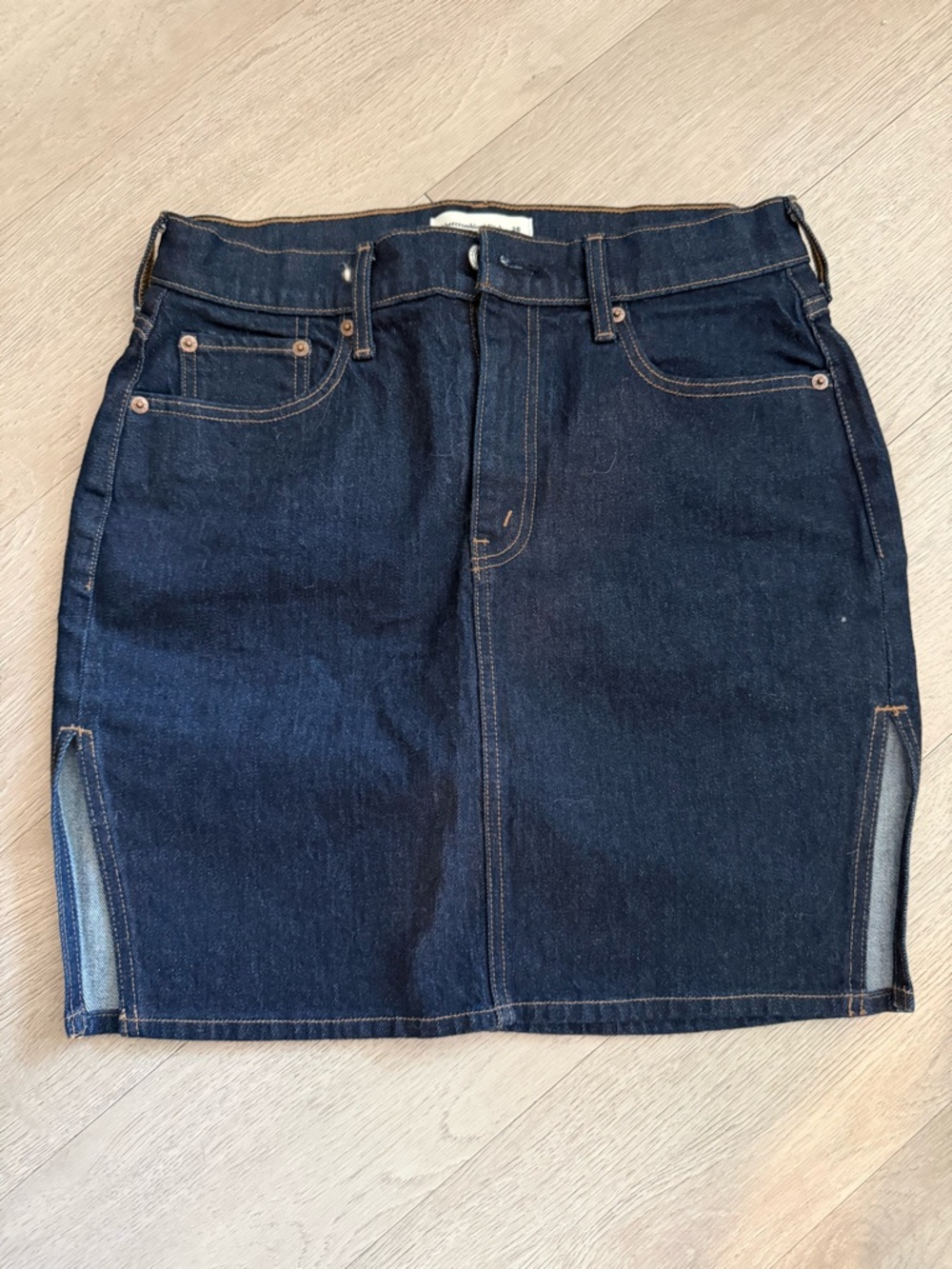Abercrombie & Fitch Dark Indigo Denim Mini Skirt